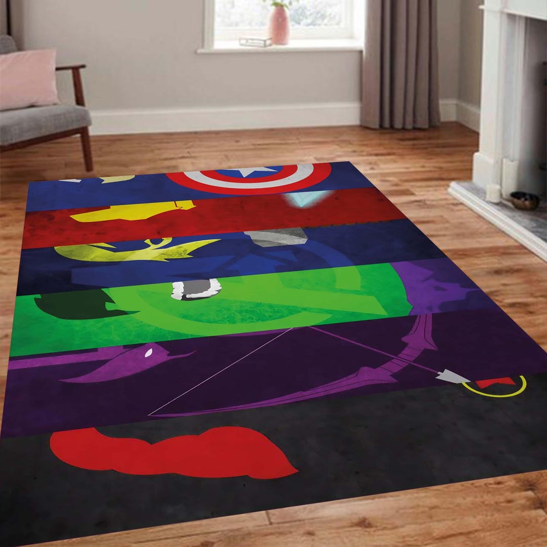 Amazing Avenger Rug, Super Hero Rug, Amazing Marvel Rug, Captain ...