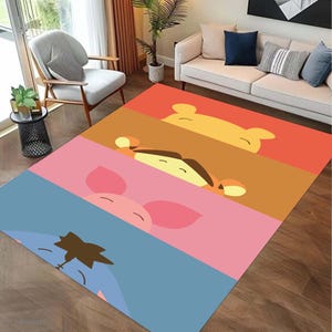 Tapete fofo, tapete temático, tapete para quarto de criança, tapete para quarto de bebê, tapete macio, tapete antiderrapante, tapete que aceita animais de estimação, tapete ecológico, tapete antiderrapante, tapete plano
