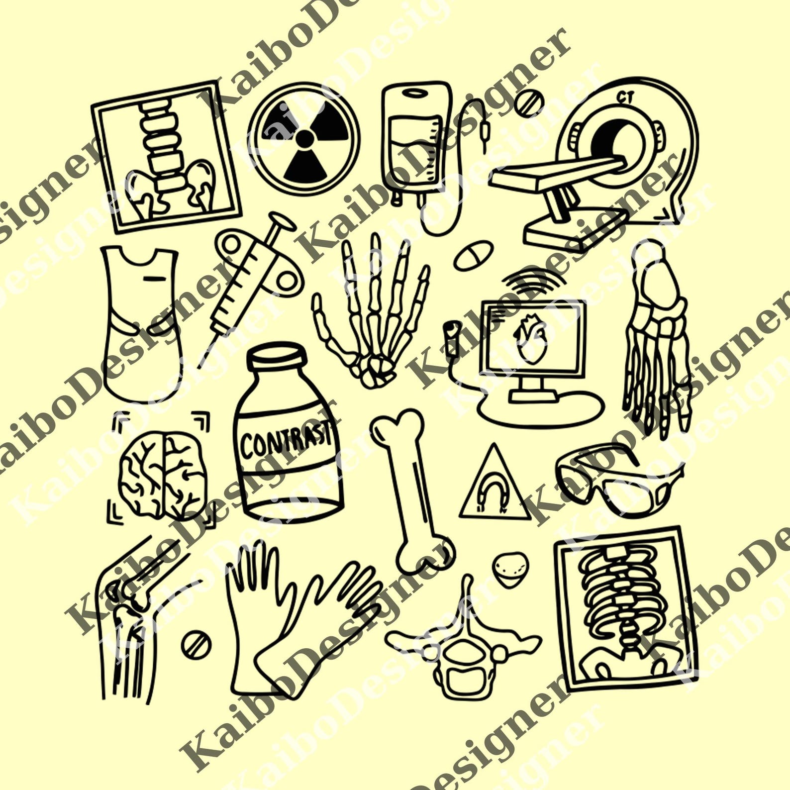 Radiology Doodles Png, Tee Rad Tech Png, Radiology Skeleton Png, Rad ...