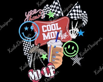 Cool Mom png, Cool Moms Club Digital File, Mom Life png, Mother's Day Tees, MILF png, Digital File for Cool Moms