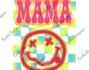 Retro Neon Mama png, Festa della Mamma png Regalo da figlia per mamma, png per compleanno per il suo baby shower