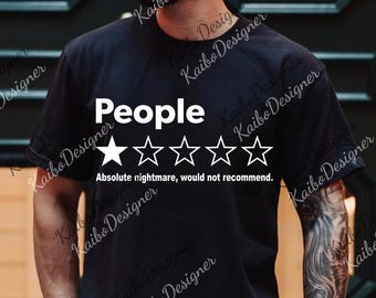 Reseña de una estrella (PNG), Gráfico antisocial divertido (PNG), Humor sarcástico (PNG), Regalo para introvertidos, Declaración informal, Descarga digital