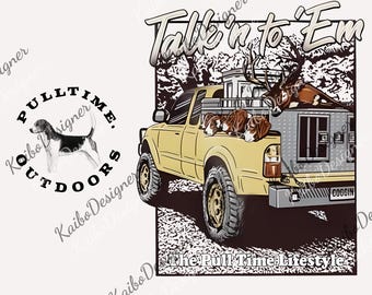 Talk&#39;n to &#39;Em Digitale Datei, Deer Dogs Pull Time Unisex png Ideale Biergeschenke, png für Herrenbekleidung und Damenbekleidung