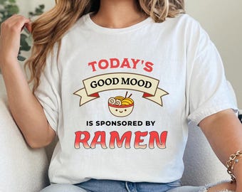 Camiseta divertida de ramen: regalo gastronómico, camiseta de fideos japoneses