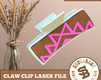 Digital File SVG - Aztec Pattern Claw Clip