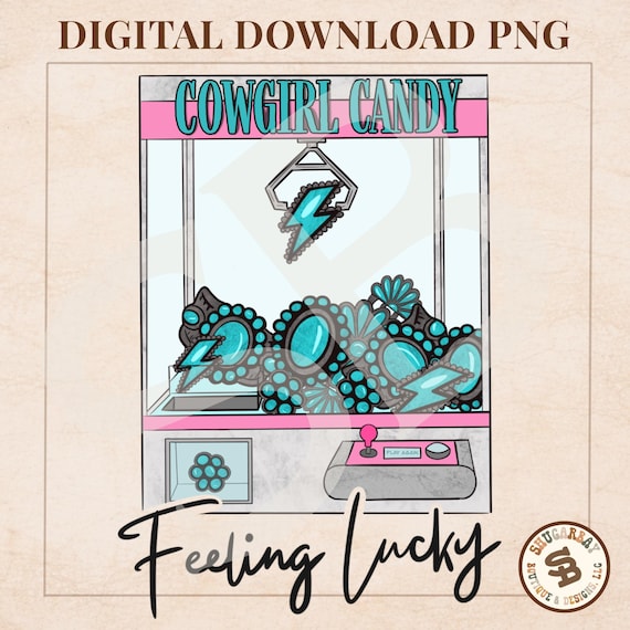 Cowboy Candy PNG, Western Turquoise Graphic, Cowgirl Sublimation DTF Design, Boutique Shirt PNG, Western Digital Download