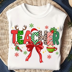 Insegnante di Natale png, stagione natalizia png, insegnante png, buon Natale, insegnante di Natale png design, download digitale, vita da insegnante di Natale