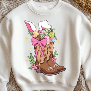 Howdy Easter Png, Cowboy Boots Easter Coquette png, Western Easter Bunny PNG,Happy Easter Png, Funny Easter Png, Retro Easter Shirt png