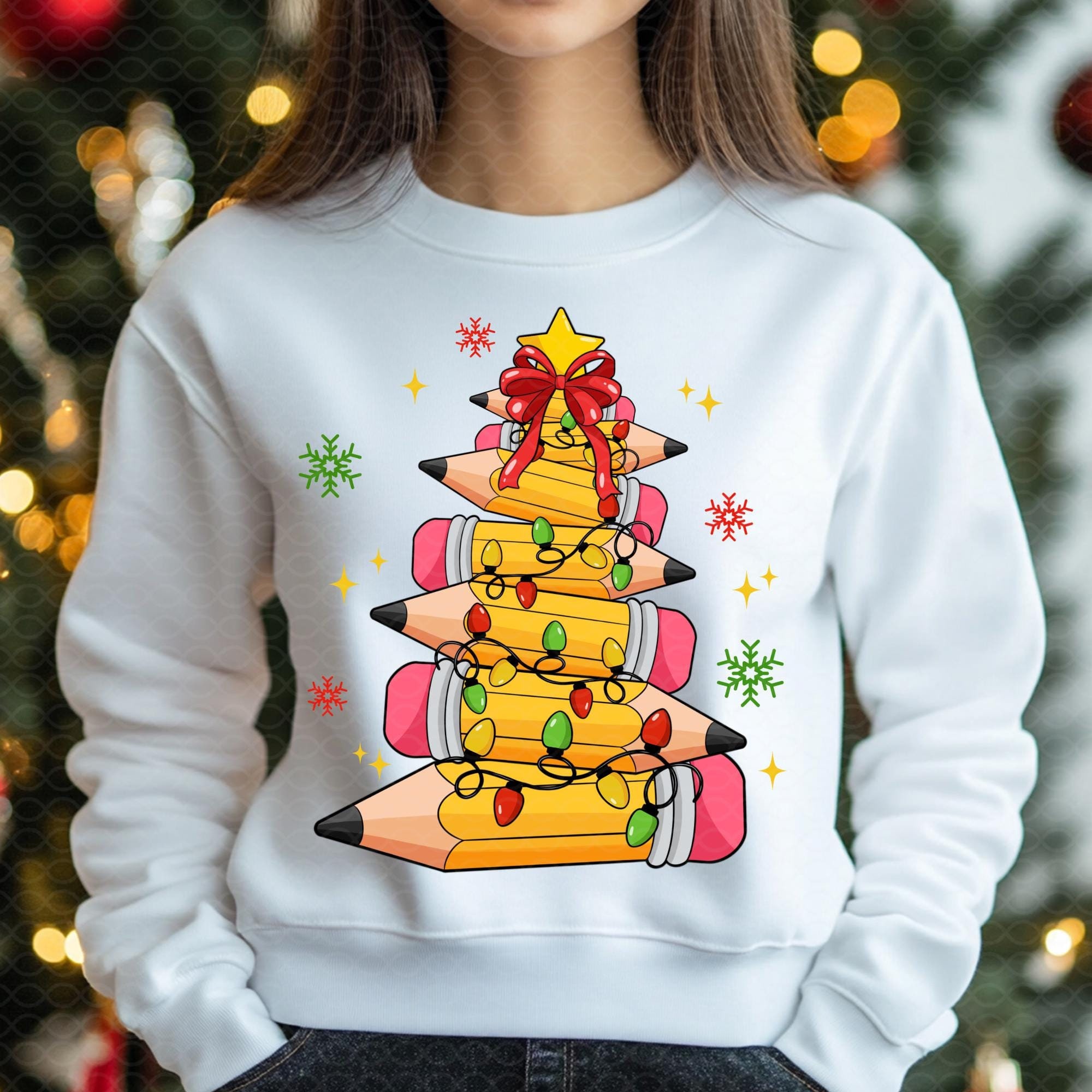 Christmas pencil tree png,christmas tree png,christmas teacher png,teacher pencil png,christmas lights png,teacher life png,christmas season