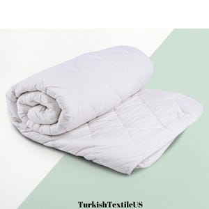 Organic %100 Wool Comforter-American and Canadian Sizes Organic Wool Duvet-Handmade Odorless Wool Duvet-All Seasons-Customizable Duvet-Wool