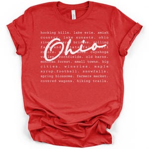 Ohio Unisex Graphic Tee,  Ohio Landmark Shirt,  Midwest Pride T Shirt, State of Ohio Gift for Men Women, Ohio Pride Shirt, Unique Ohio Shirt