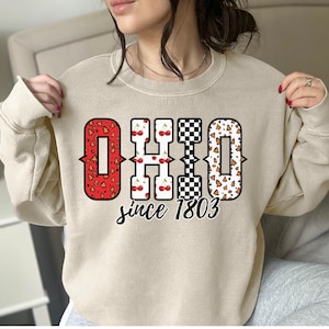 Ohio Checkered Leopard Print Checkered Comfort Colors T Shirt, Ohio Pride Tee, Comfort Colors Shirt, Gift for Ohioan, State of Ohio Tee