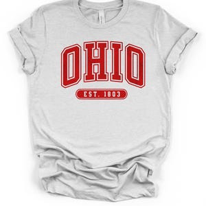 Ohio EST 1803 Shirt Vintage Distressed Ohio T Shirt Collegiate Graphic Tee State Pride Ohio Heritage Shirt Gift for Men/ Women Gift for Ohio