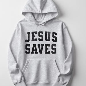 Moletom Jesus Salva, Moletom Gildan Cristão Desgastado, Pulôver Vintage Faith, Moletom com Versículo Bíblico em Arrojado, Presente Religioso Unissex