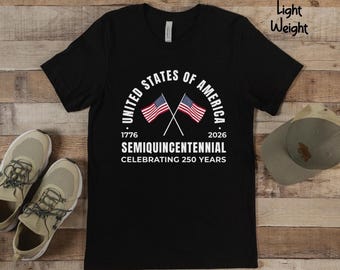 USA 250th Anniversary Shirt Semiquincentennial Patriotic 1776 2026 Celebrating 250 Years American Flag Tee United States America Gift