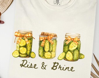 Pickle Lover Shirt | Funny Canning T-Shirt for Homesteaders | Comfort Colors Farmhouse Tee | Cottagecore Garden Preserving Shirt