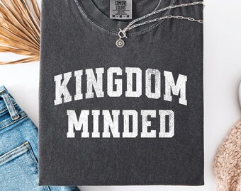 Kingdom Minded Religious T-Shirt, Faith-Based Apparel, Christian Gift, Comfort Colors, Holy Spirit Design, Bible Verse Tee, Jesus Lover