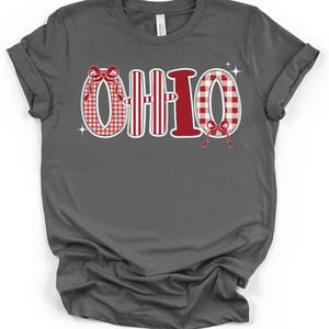 Ohio Preppy Bella + Canvas Shirt, Ohio Grand Millennial Tee, Ohio Pride Shirt, Women&#39;s Coquette Tee, Women&#39;s Ohio Shirt, Gift for Ohioan