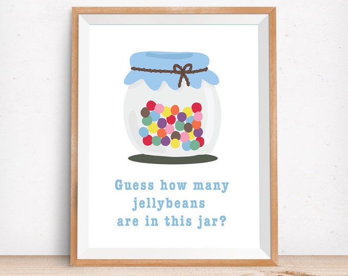 Guess How Many Jellybeans Are in This Jar Printable Raffle Etsy