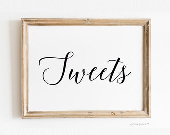 sweets dessert sign, sweets sign, sweets table sign, wedding dessert table sign