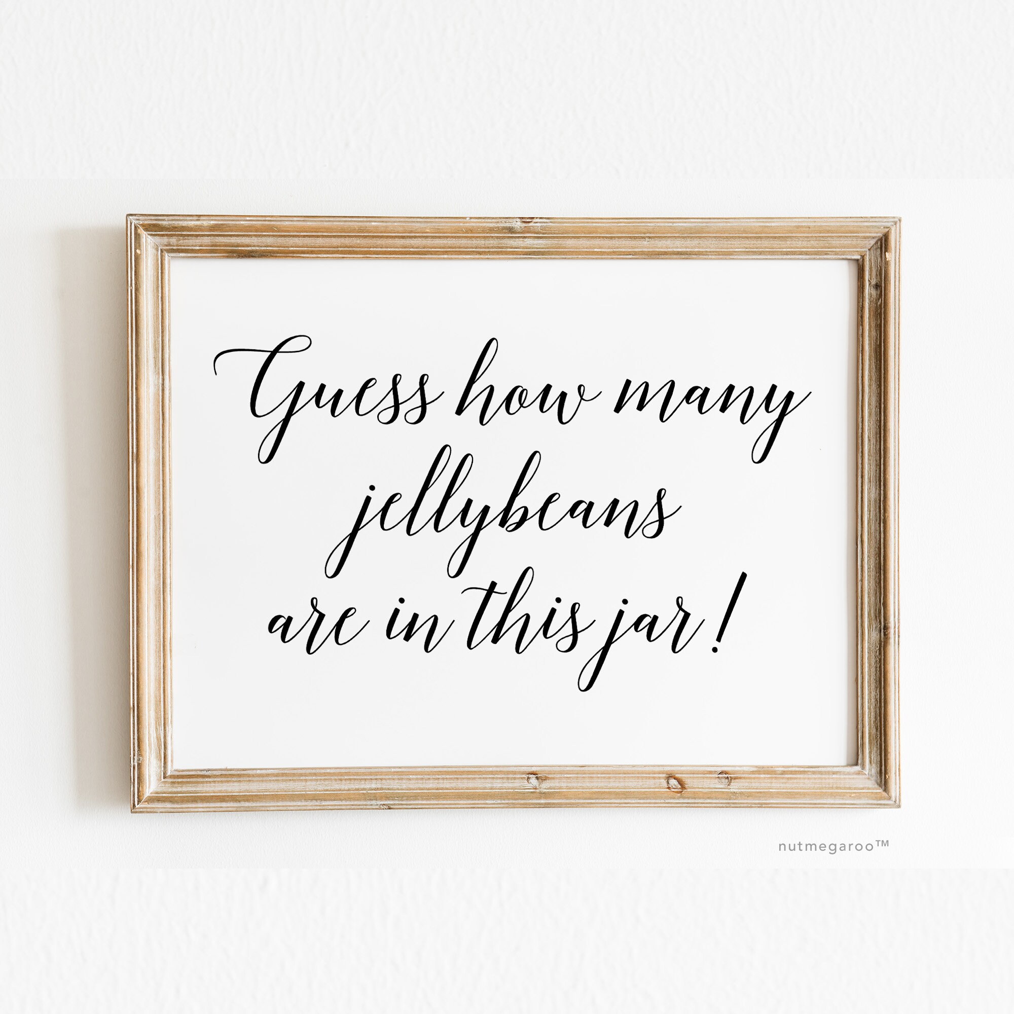 Guess How Many Jellybeans Are in This Jar Printable PDF Sign, Jellybean