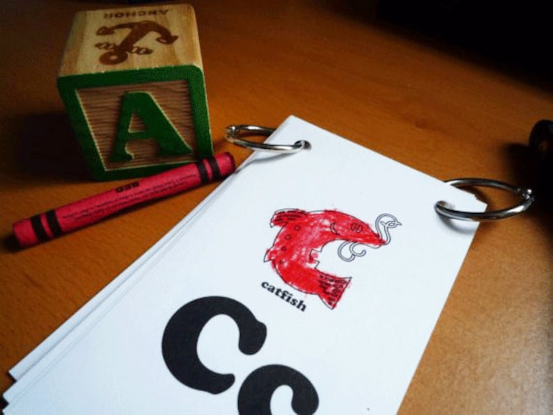 Coloring Animal Alphabet Flash Cards 3x5 Printable PDF | Etsy