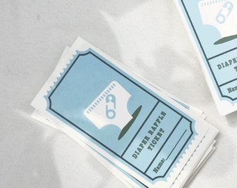 Baby Shower Diaper Raffle Tickets - Printable, Baby shower game