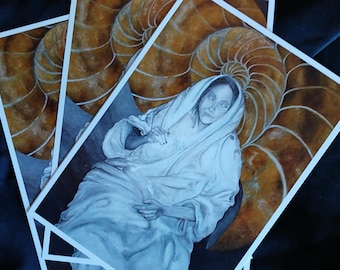 Our Lady of the Gaping Wound 5x7 fine art print A. S. Koi surgical saint