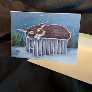 How to Catch Jólakötturinn the Icelandic Yuletide cat Christmas blank greeting card