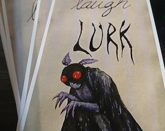 Live Laugh Lurk motivational Mothman print
