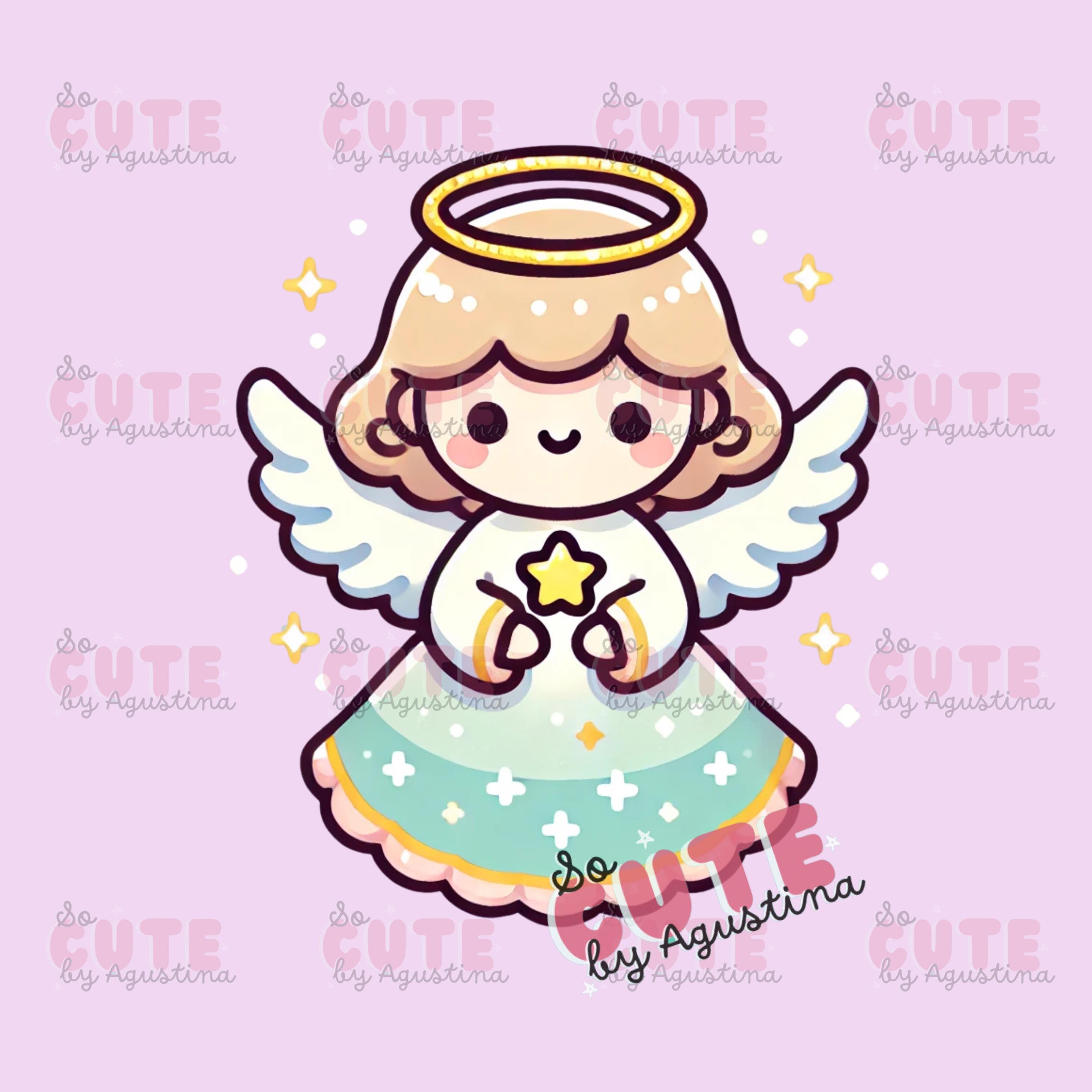 Kawaii Angel PNG Clipart, Cute Angel With Halo and Wings Clip Art ...