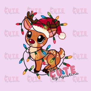 Cute Reindeer PNG, baby reindeer png, christmas trending printable, baby christmas decor, kids xmas party decor, christmas tee design, xmas