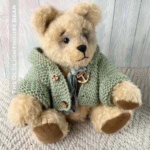 Gegliederter Mohairbär, Marek, Künstlerteddybär, OOAK-Bär, Sammlerstück Teddy, Steiff-Schulte Handgefertigter deutscher Mohairbär, Sammlerbär