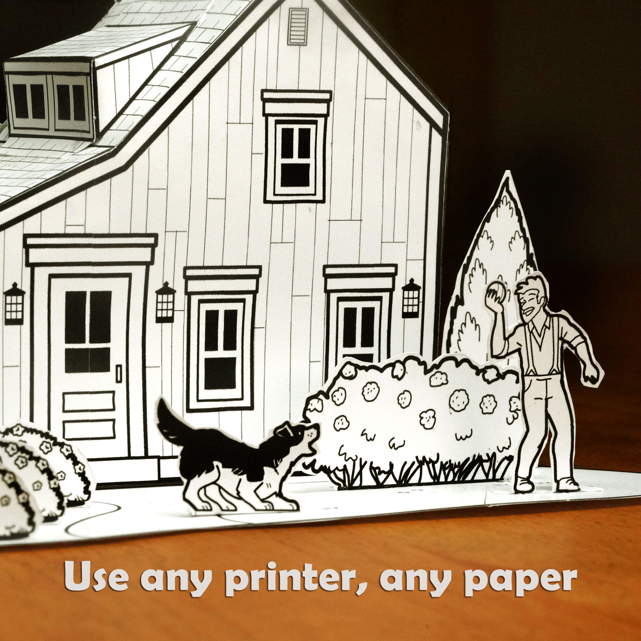 Paper Model Farm Building Paper Farm House Template, Printable 3d Papercraft Kit, Downloadable ...