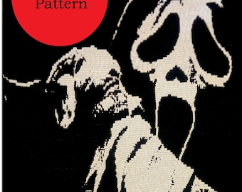 Ghostface  – Scream - Mosaic crochet blanket / throw pattern