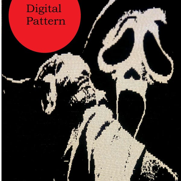 Ghostface  – Scream - Mosaic crochet blanket / throw pattern