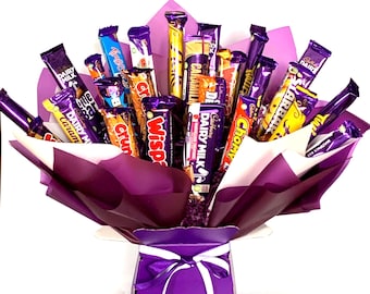 Personalised 25 bars of Cadbury’s Chocolate Bouquet  -chocolate hamper gift for any celebration