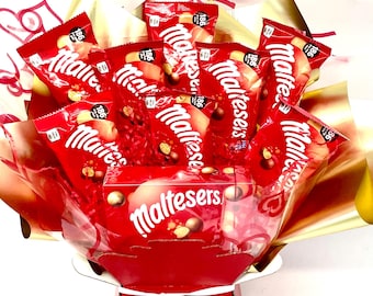 Personalised malteser chocolate bouquet