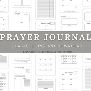 Prayer Journal | Printable Prayer Journal | Prayer Planner | Daily Prayer Planner | Christian Journal | Faith Planner | Devotional Journal
