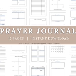 Prayer Journal | Printable Prayer Journal | Prayer Planner | Daily Prayer Planner | Christian Journal | Faith Planner | Devotional Journal