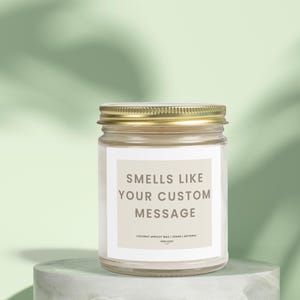 Custom Candle, Personalized Message Candle Funny Custom, Blank Label Candle, Custom Text, Personalized Candle, Gift for Her, Him, BFF