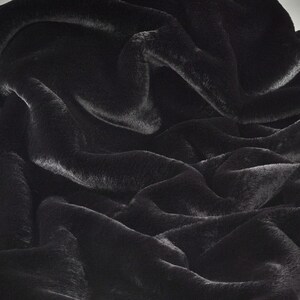 Black Faux Fur Fabric - Soft Black Faux Fur Fabric - Fat Quarters - Halloween Craft - Luxury Katrina Hampton Faux fur remnants