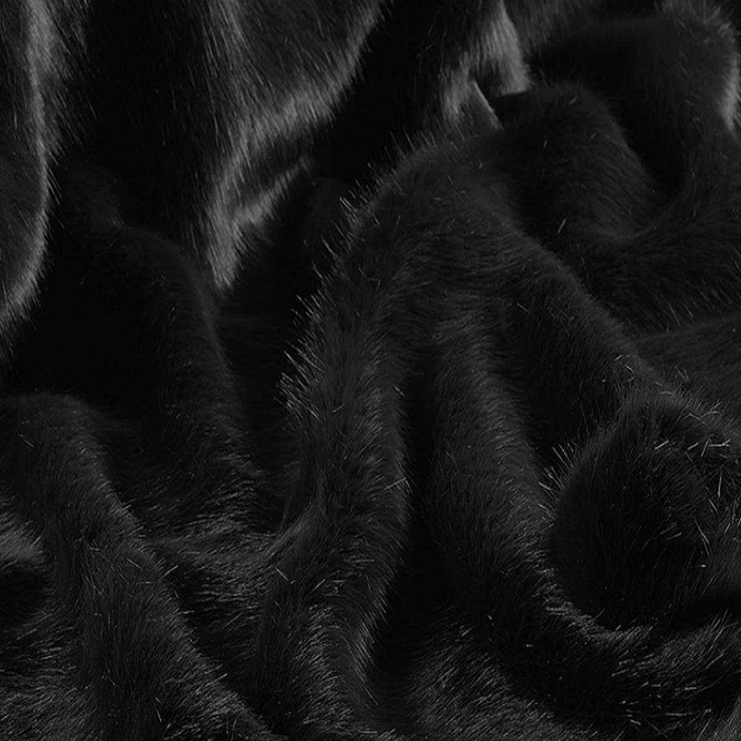 Black Faux Fur Fabric - London Black Faux Fur Fabric - Fat Quarters ...