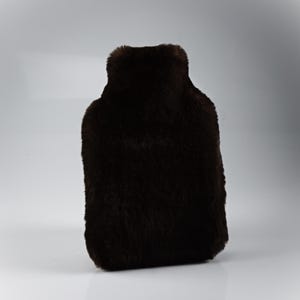 Faux Fur Hot Water bottle - Black hot water bottle - Furry Hot Water bottle - Soft Black - Katrina Hampton