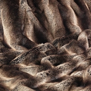 Dark Brown Stripe Faux Fur Fabric | Dark Brown Alaska  Faux Fur Fabric - Luxury Craft faux fur Fat Quarters  Luxury Katrina Hampton Faux fur
