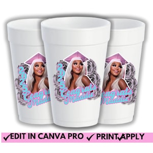 Grad Cup Sticker Template