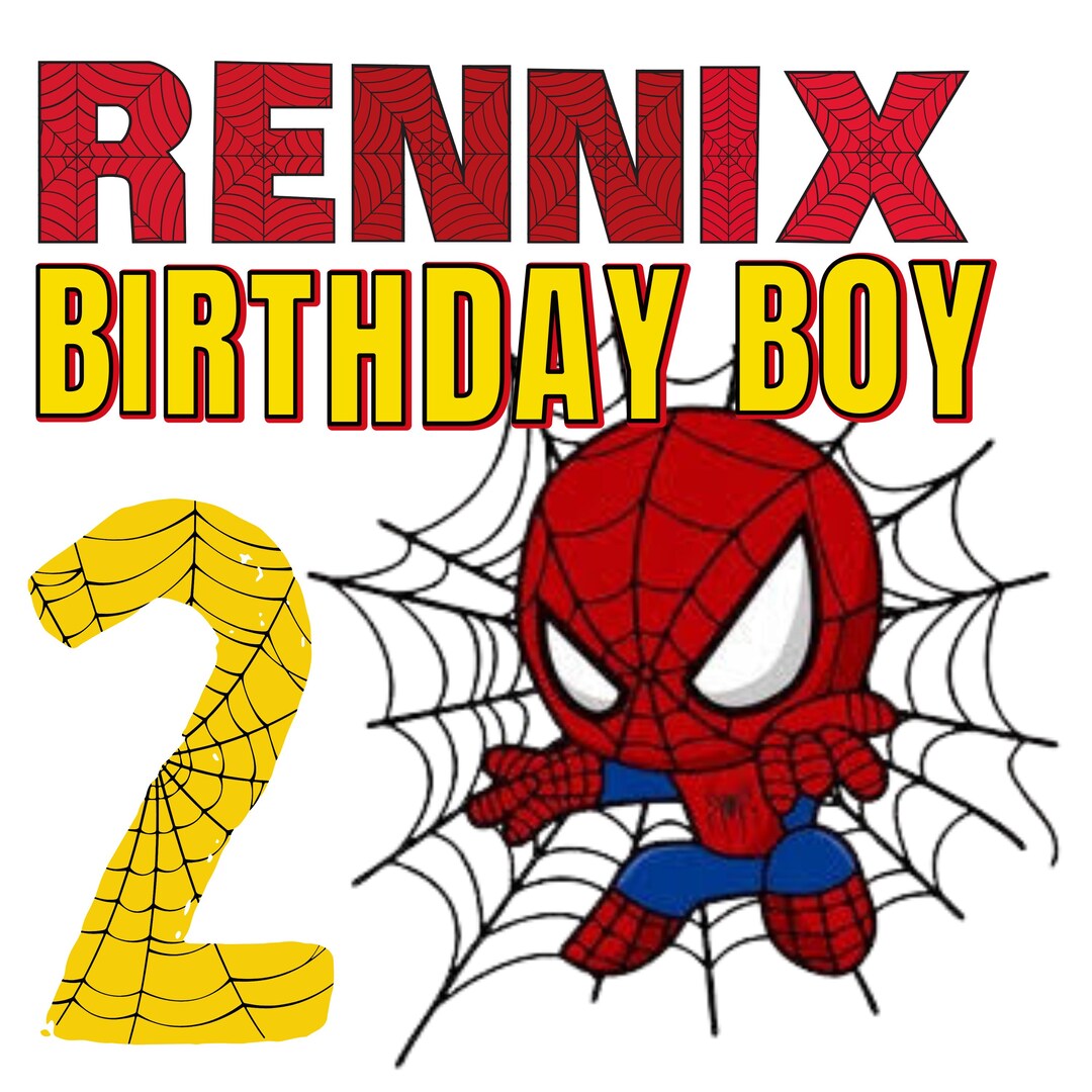 Number 2 Birthday Design Template - Etsy