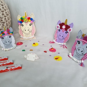 Einhorn Kinder Geburtstag Einladung Druckvorlage Digital A4 PDF -Einladungskarte für Kindergeburtstag -Zum Drucken & Basteln oder ausmalen