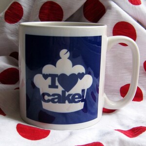 I love Cake Coaster, Blue image 3