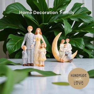 Family Resin Figurine: Angel-Inspired Sculpture, Modern Home Decor